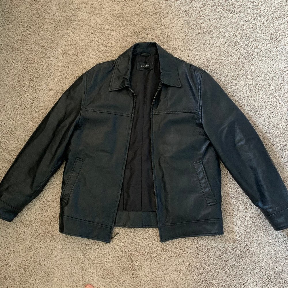 Men’s Nicole Miller Black Leather Jacket